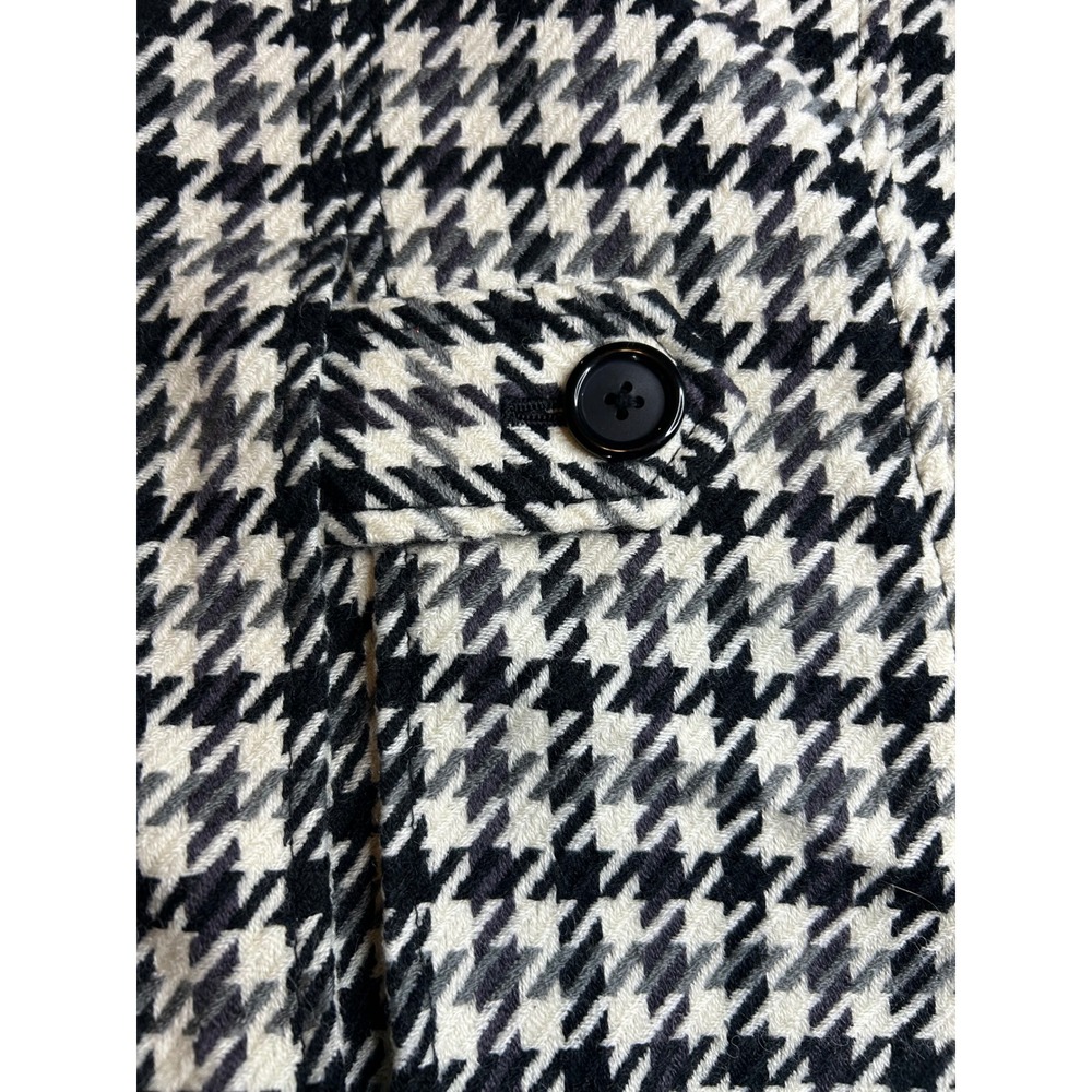 Kim Rogers Jacket Women 8P Black White Houndstooth Button Front Blazer Petite - Picture 9 of 12
